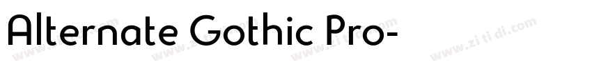 Alternate Gothic Pro字体转换